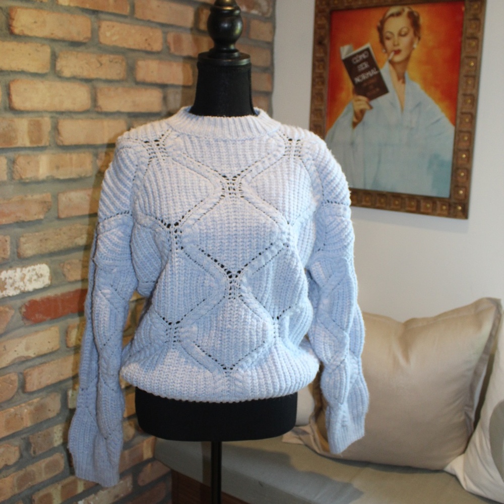 MING Wang-Baby Blue Sweater